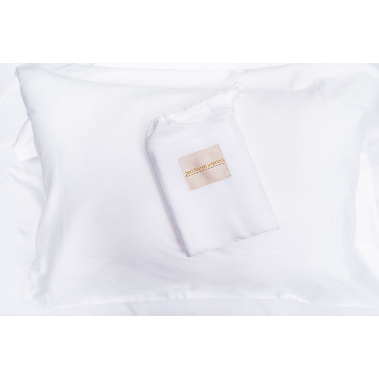 peri lauren interiors Organic 100 Cotton Sateen Pillowcase Set of 2